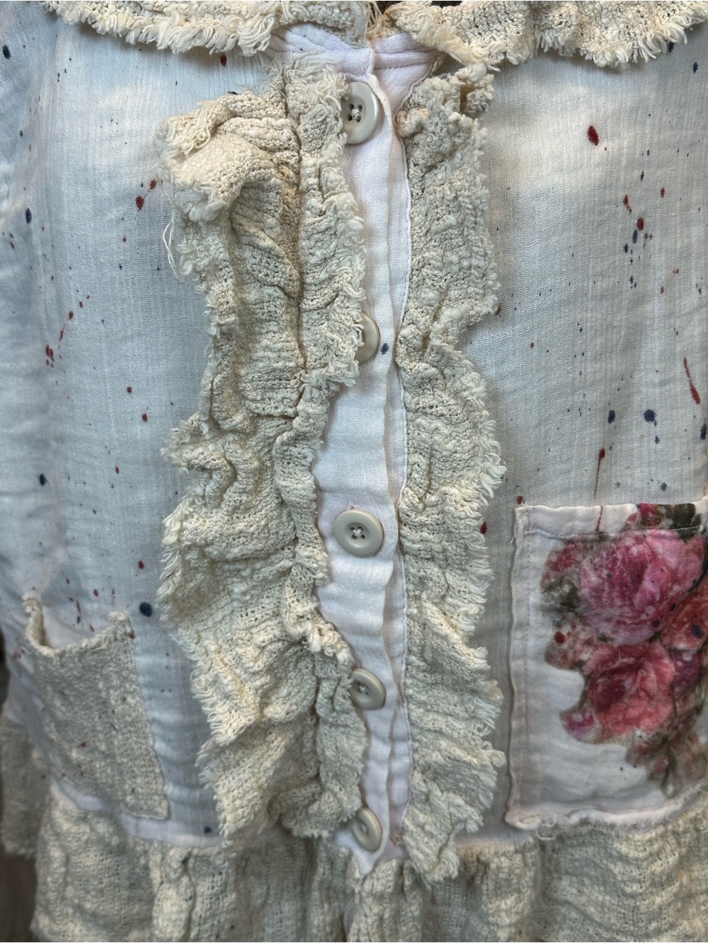 A RARE BIRD- BLESS YOUR LITTLE HEART & ROSES VEST - Picture 8 of 9